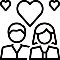 line icon for romantic vector