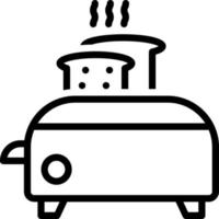 line icon for toaster vector