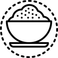 line icon for bowl vector