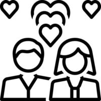 line icon for romantic vector