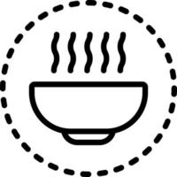 line icon for bowl vector