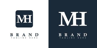 Modern Letter MH Logo, suitable for any business or identity with MH or HM initials. vector