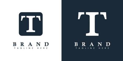 Modern Letter IT Logo, suitable for any business or identity with IT or TI initials. vector