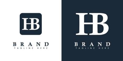 logotipo moderno de letra hb, adecuado para cualquier negocio o identidad con iniciales hb o bh. vector