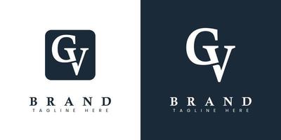 Modern Letter GV Logo, suitable for any business or identity with GV or VG initials. vector