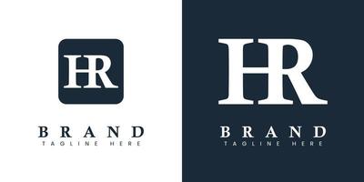 Modern Letter HR Logo, suitable for any business or identity with HR or RH initials. vector