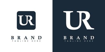 Modern Letter UR Logo, suitable for any business or identity with UR or RU initials. vector