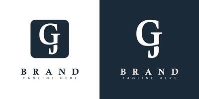 Modern Letter GJ Logo, suitable for any business or identity with GJ  JG initials. vector