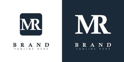 Modern Letter MR Logo, suitable for any business or identity with MR or RM initials. vector