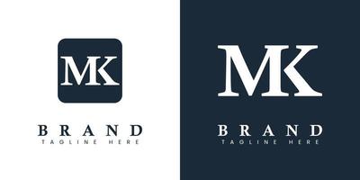 Modern Letter MK Logo, suitable for any business or identity with MK or KM initials. vector