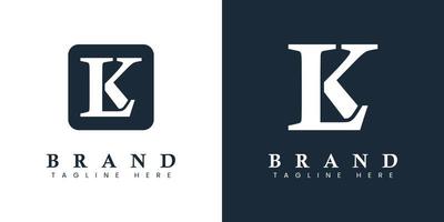 logotipo moderno de letra lk, adecuado para cualquier negocio o identidad con iniciales lk o kl. vector