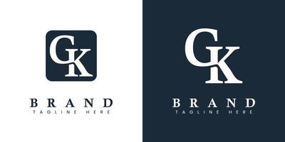 logotipo moderno de letra gk, adecuado para cualquier negocio o identidad con iniciales gk kg. vector
