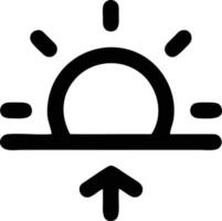 sun icon in white background, illustration of sun icon symbol in black on white background vector