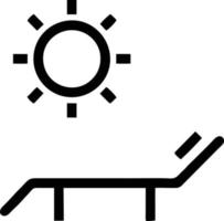 icono de sol en fondo blanco, ilustración del símbolo de icono de sol en negro sobre fondo blanco vector