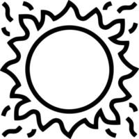 sun icon in white background, illustration of sun icon symbol in black on white background vector