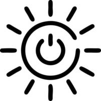 sun icon in white background, illustration of sun icon symbol in black on white background vector