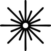 icono de sol en fondo blanco, ilustración del símbolo de icono de sol en negro sobre fondo blanco vector