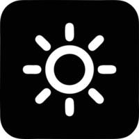 sun icon in white background, illustration of sun icon symbol in black on white background vector