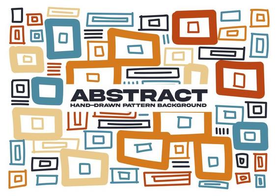 colorful abstract geometric hand drawn background pattern