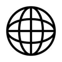 Globe or world icon on white background. Vector illustration. EPS 10.
