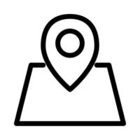 Map icon on white background. Vector illustration. EPS 10.