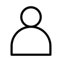 Person or user account icon on white background. Vector illustration. EPS 10.