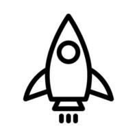 Rocket icon, simple design flying rocket isolated on white background. Vector illustration. EPS 10.