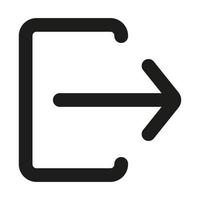 Logout or sign out icon in flat style isolated on white background. Vector illustration. EPS 10.