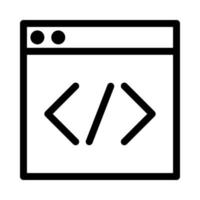 Website development or web programming icon on isolated on white background. Vector illustration. EPS 10.
