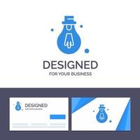 Creative Business Card and Logo template Bulb Light Motivation Vector Illustration