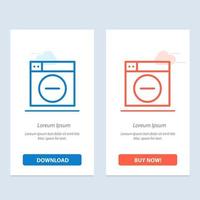 Web Design Less minimize  Blue and Red Download and Buy Now web Widget Card Template vector