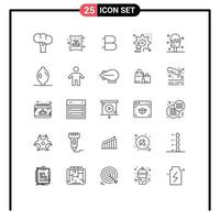 Set of 25 Vector Lines on Grid for update configuration bytecoin user currency Editable Vector Design Elements