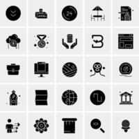 25 iconos de negocios universales vector ilustración de icono creativo para usar en proyectos relacionados con la web y dispositivos móviles