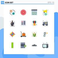 Universal Icon Symbols Group of 16 Modern Flat Colors of home marketing internet digital picture Editable Pack of Creative Vector Design Elements