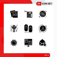 9 Creative Icons Modern Signs and Symbols of money filter station conversion leukemia Editable Vector Design Elements