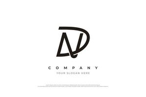 Letter DN or ND Monogram Logo Design Vector