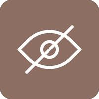 Hide Line Round Corner Background Icons vector