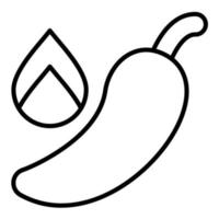 Hot Pepper Line Icon vector
