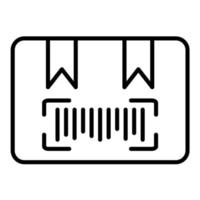 Package Barcode Line Icon vector