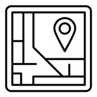 Map Line Icon vector