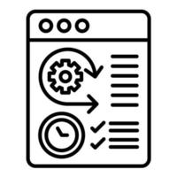 icono de línea de desarrollo de software ágil vector