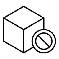 No Sugar Diet Line Icon vector