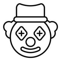 Clown Line Icon vector