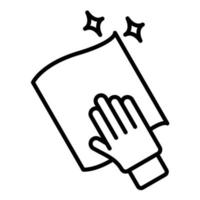 Wipe with Hand Line Icon vector