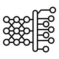 Deep Learning Line Icon vector