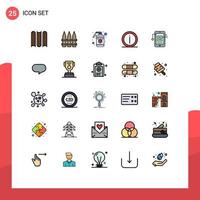 Stock Vector Icon Pack of 25 Line Signs and Symbols for cell information lotion info faq Editable Vector Design Elements