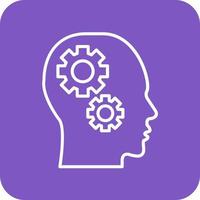 Cognitive Line Round Corner Background Icons vector
