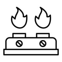 Burner Line Icon vector