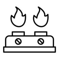 Burner Line Icon vector