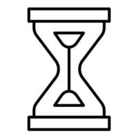 icono de línea de reloj de arena vector